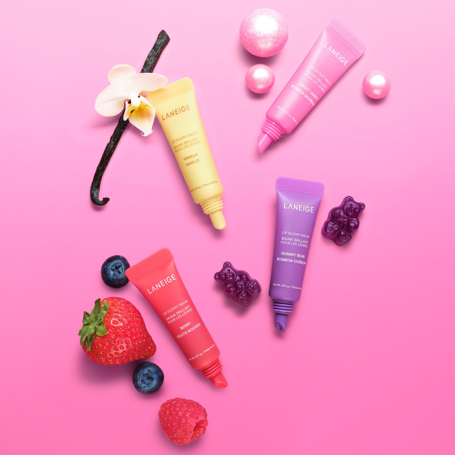 MINI LIP GLOWY BALM SET ( SET DE BÁLSAMOS PARA LABIOS)